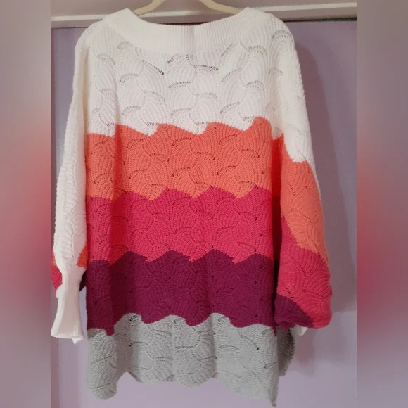 Size Large off-shoulder open knit sweater - Picture 5 of 5